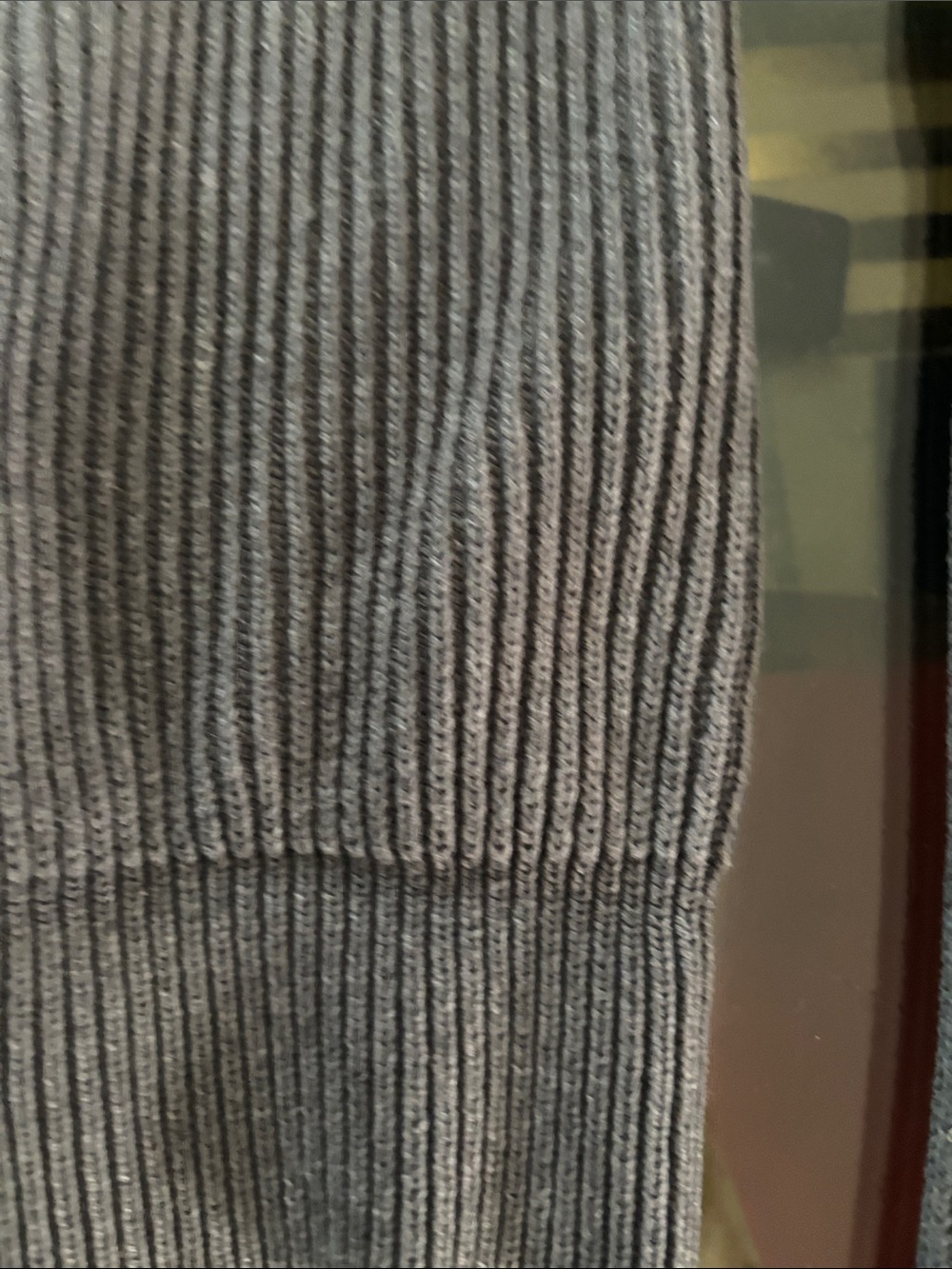 MudoCollection Men's Ribbed Zip-Up Cardigan - Gray - Picture 4 of 6